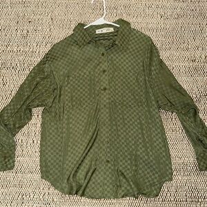 Lizard thicket boutique checkered button down